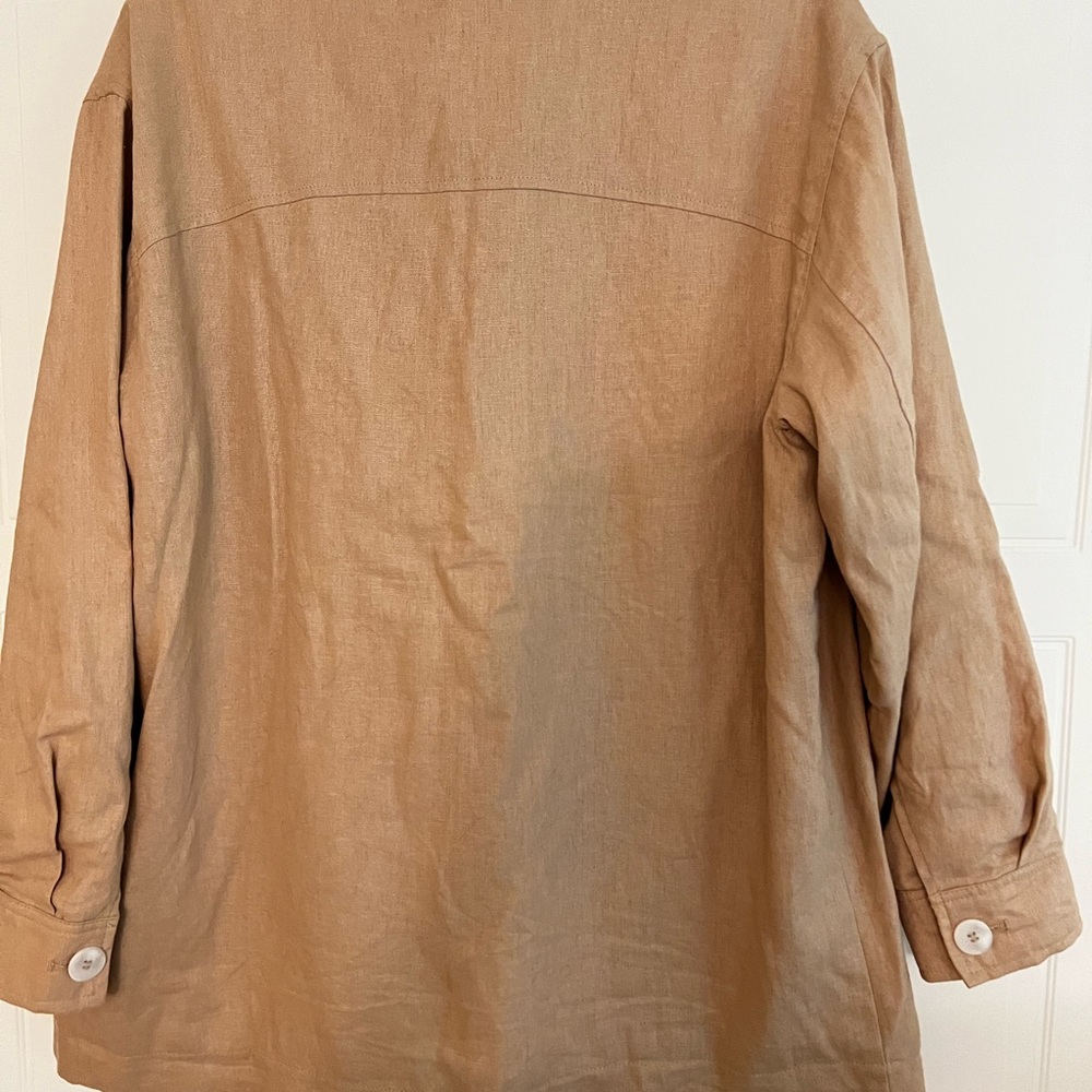 Light Brown Cotton Fall Thin Jacket - image 4